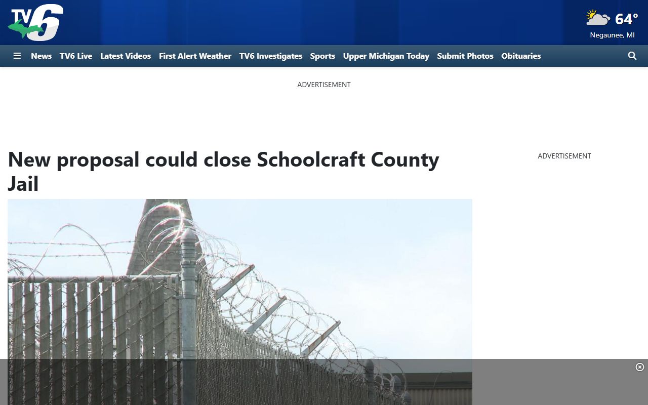 Schoolcraft County Jail historical closure proposal news